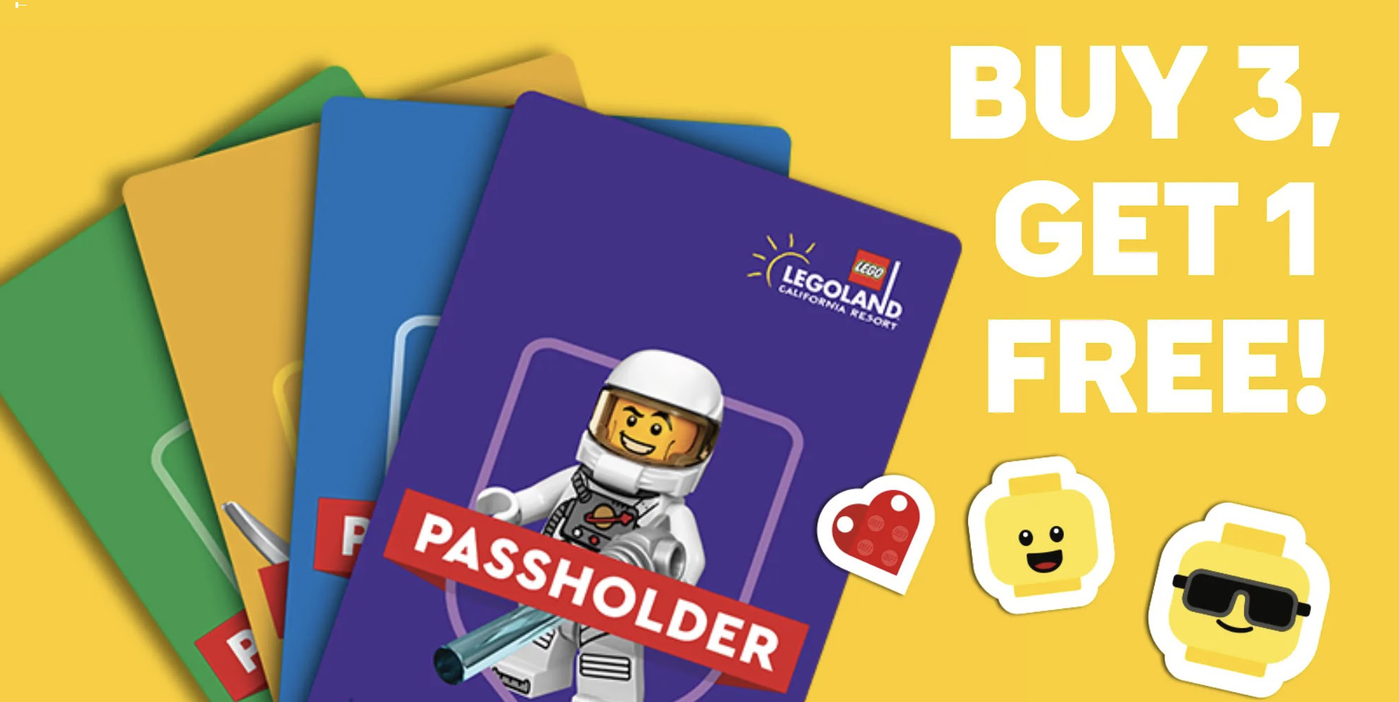 Legoland California Buy 3 Get 1 Free
